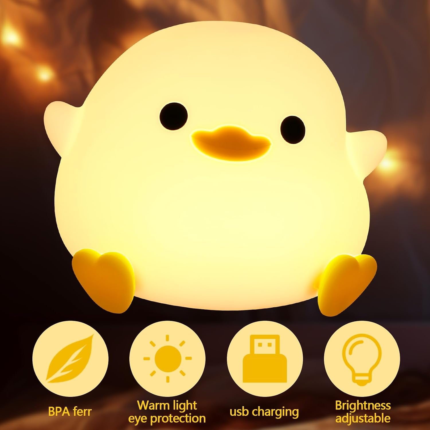 Dodo Duck Nachtlicht Baby Silikon Dimmbar Enten Lampe Wiederaufladbare Portable Dodo Duck Night Light Led Berührungsempfindlich Nachtlicht Kinderzimmer Babyzimmer Kindergeschenke