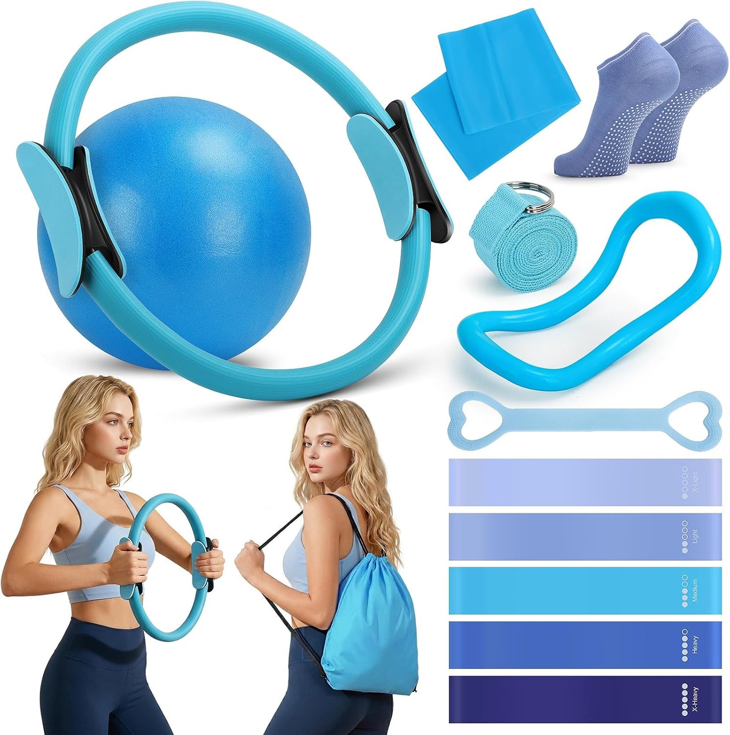 Pilates Set Pilates Equipment Pilates Set Für Zuhause 13 Stück Home Pilates Set Pilates Workout Set Home Pilates Kit Für Frauen Pilates Essentials Kit Pilates Zubehör Pilates Kit Pilates Ring