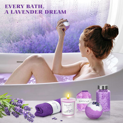 Geschenke Für Frauen, Geschenk Für Sie, Mama, Oma, Tochter, Ehefrau, Freundin, Geschenke Für Muttertagsgeschenke, Geburtstagsgeschenke Für Frauen Lavendel Badebomben Set