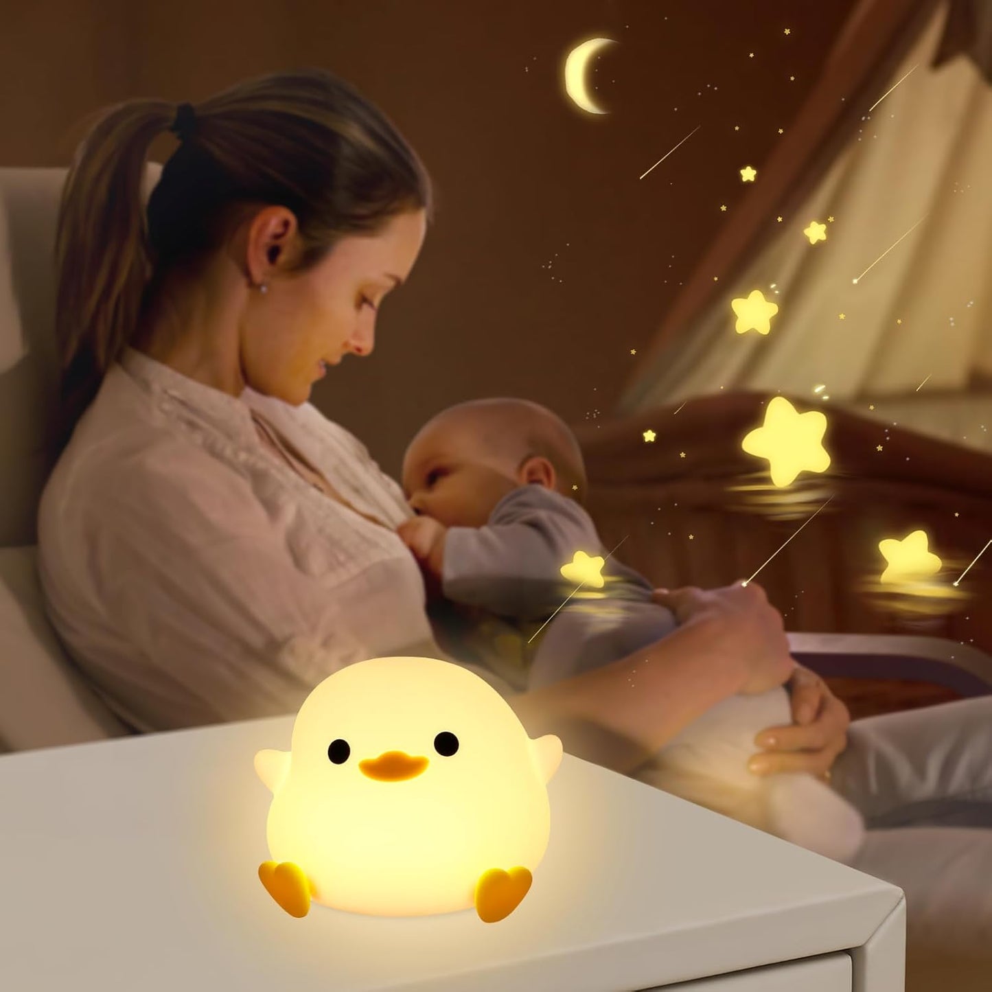 Dodo Duck Nachtlicht Baby Silikon Dimmbar Enten Lampe Wiederaufladbare Portable Dodo Duck Night Light Led Berührungsempfindlich Nachtlicht Kinderzimmer Babyzimmer Kindergeschenke