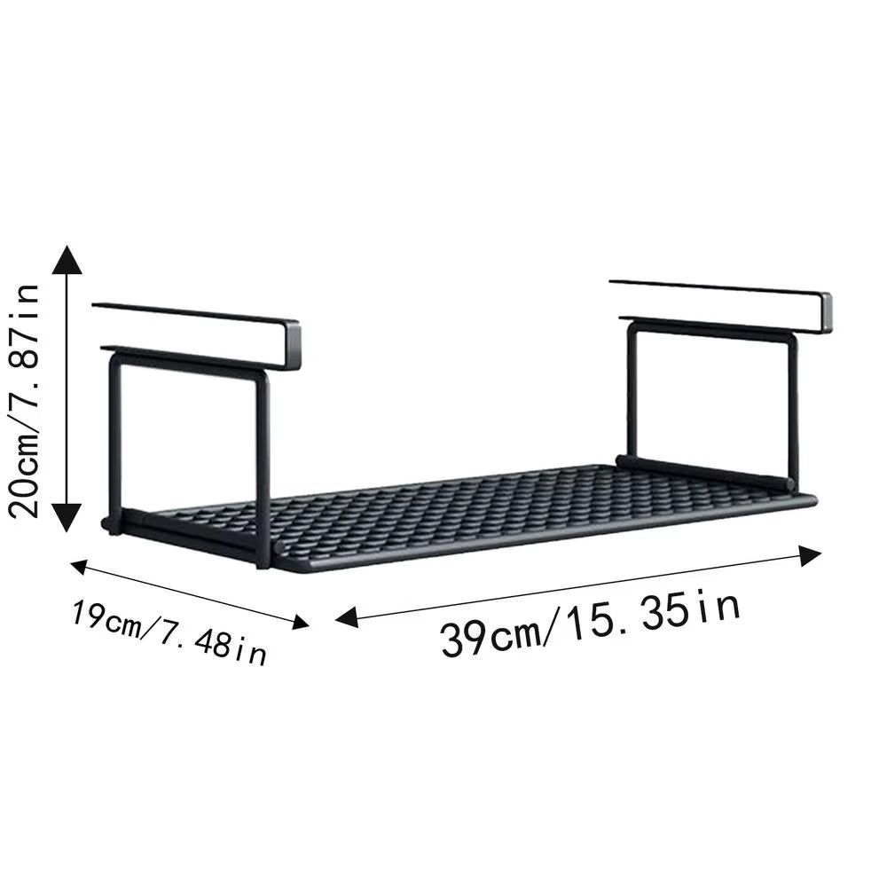 Extendable under Cabinet Organizer Shelf Steel under Desk Storage Rack Multipurpose Kitchen Household Hanging Storage Racks