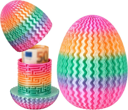 Rätselbox, Puzzle Egg with Maze Design for Creative Play, 3D Printed Annoying Gift Box for Money Gift