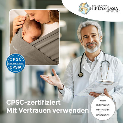 Momcozy Baby Tragetuch Neugeborene – Einfach Anzulegender Ring Sling Tragetuch, Atmungsaktives Tragetuch Für Hände Frei – Verstellbare Babytrage Von 3,6 Kg Bis 15 Kg (Dunkles Kaffeebraun)