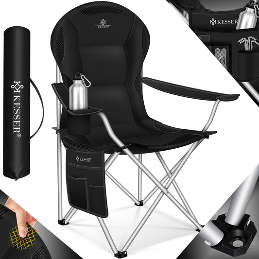 KESSER® Campingstuhl Angelstuhl Faltstuhl 150Kg Klappstuhl Angler Stuhl + Tasche