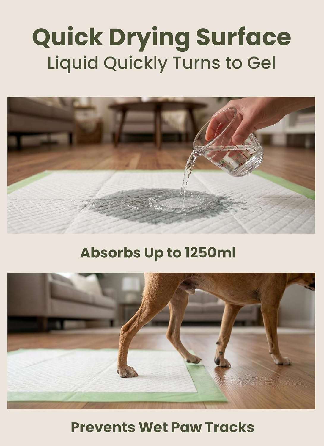 Pogi Trainingspads Für Hunde – 60 × 90 Cm, Extra Groß, Umweltbewusst, Für Mittelgroße Bis Große Hunde – 40 Stück