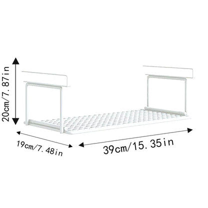 Extendable under Cabinet Organizer Shelf Steel under Desk Storage Rack Multipurpose Kitchen Household Hanging Storage Racks