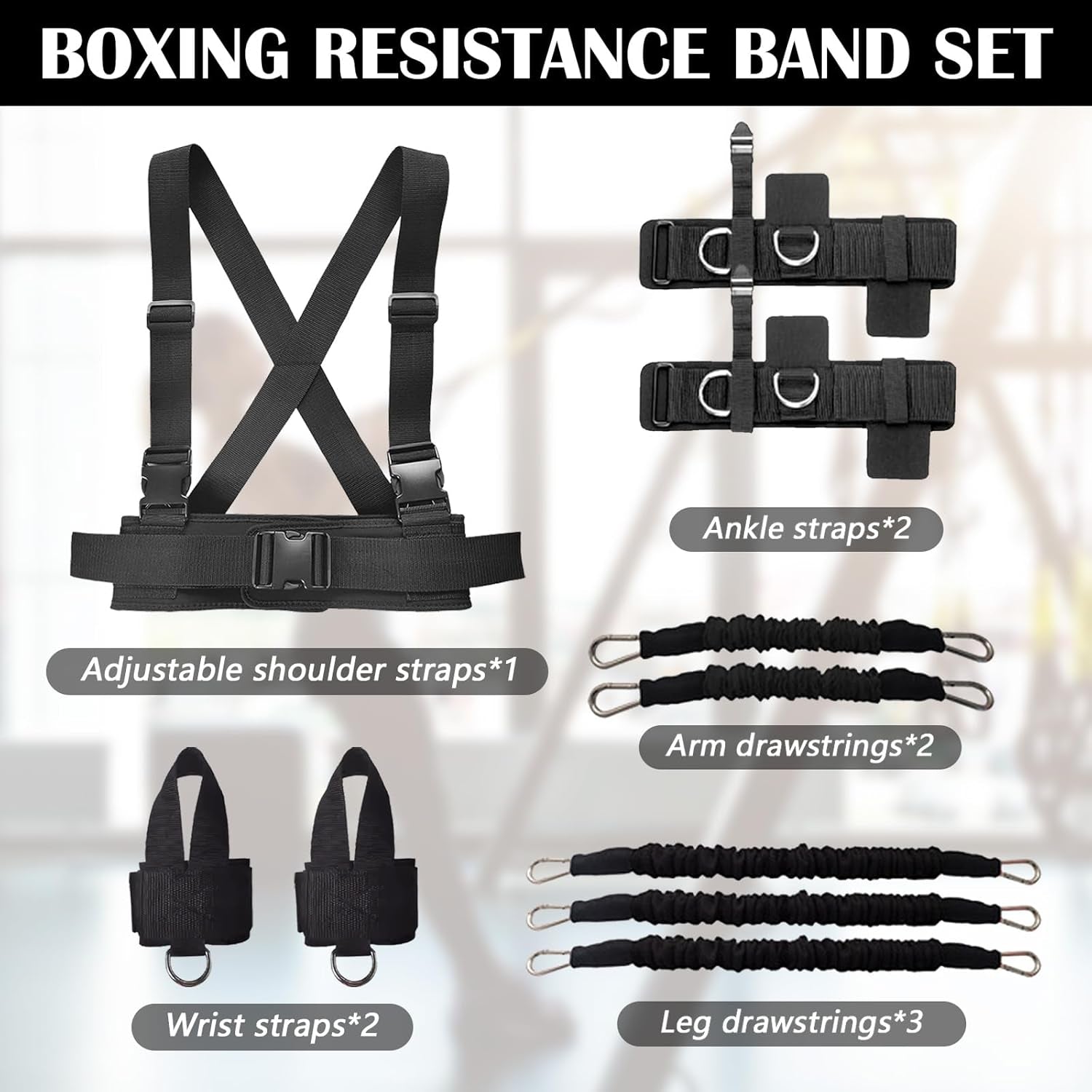 Boxing Resistance Bands, Boxen Training Resistance Band Strength Training Equipment Boxtraining Für Zuhause Widerstandsbänder Set Resistenzbänder Ankle Straps Für Boxtraining Trainingsgeräte