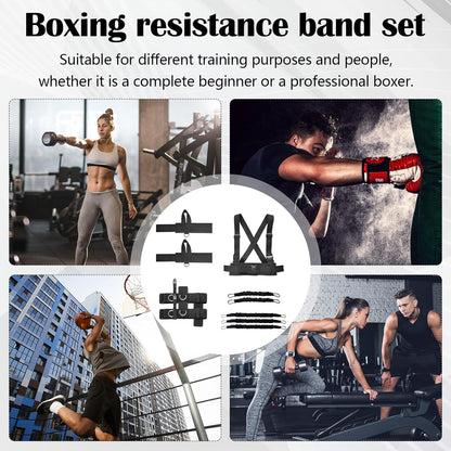 Boxing Resistance Bands, Boxen Training Resistance Band Strength Training Equipment Boxtraining Für Zuhause Widerstandsbänder Set Resistenzbänder Ankle Straps Für Boxtraining Trainingsgeräte