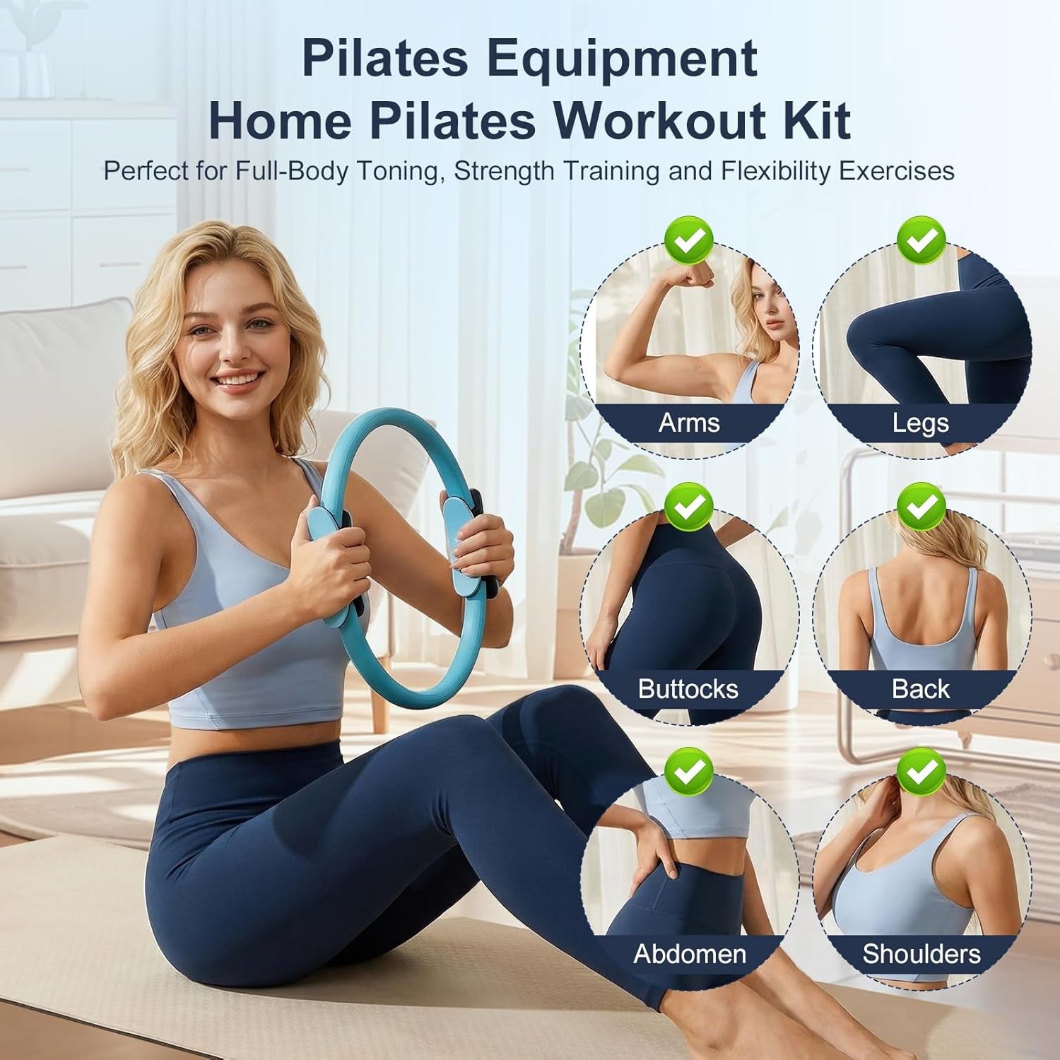 Pilates Set Pilates Equipment Pilates Set Für Zuhause 13 Stück Home Pilates Set Pilates Workout Set Home Pilates Kit Für Frauen Pilates Essentials Kit Pilates Zubehör Pilates Kit Pilates Ring