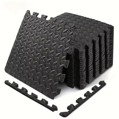 16Pcs Non-Slip Waterproof Fitness Mat Shock-Absorbing Floor Protection Splicing Exercise Mat Power Yoga Training Floor Tiles