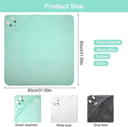 3 Stück Babyhandtuch Mit Kapuze, 80 X 80Cm Kapuzenhandtuch Baby, Babys Handtücher Kapuze, Handtücher Babys Badetuch Niedliches Handtuch Mit Kapuz Badehandtüch Handtüchers Für Babyss Neugeborene