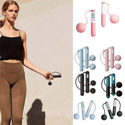 Counting Jump Rope Ball TPU Skipping Rope Exercise Adjustable Cordless Jump Rope Fitness Gym Training Home Sport Equipment