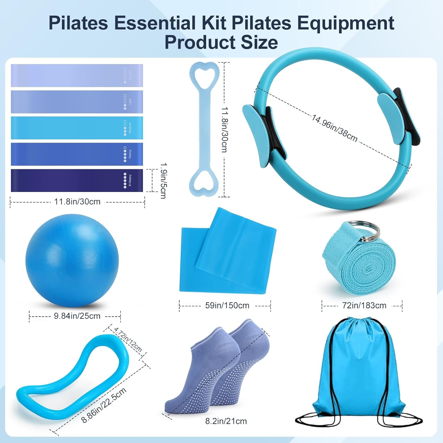 Pilates Set Pilates Equipment Pilates Set Für Zuhause 13 Stück Home Pilates Set Pilates Workout Set Home Pilates Kit Für Frauen Pilates Essentials Kit Pilates Zubehör Pilates Kit Pilates Ring