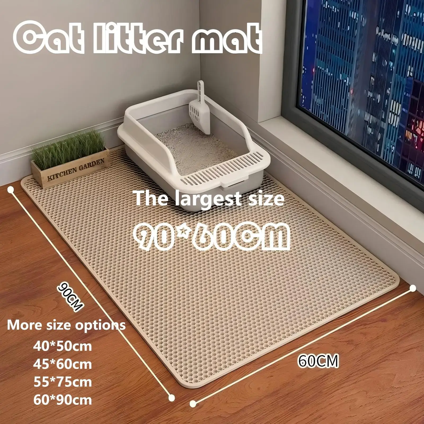 Double-Layer Large Cat Litter Mat