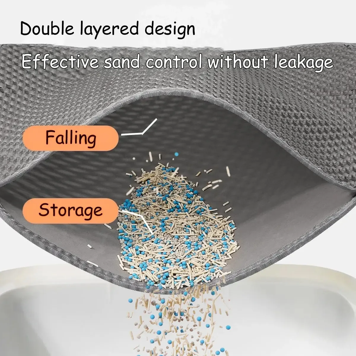 Double-Layer Large Cat Litter Mat