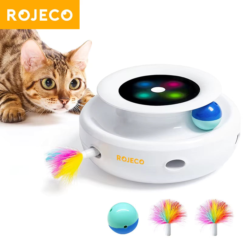 ROJECO 2-in-1-Smart-Katzenspielzeug