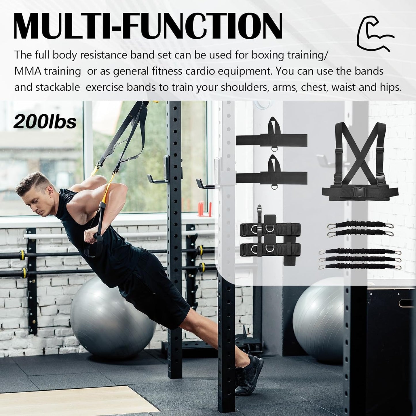 Boxing Resistance Bands, Boxen Training Resistance Band Strength Training Equipment Boxtraining Für Zuhause Widerstandsbänder Set Resistenzbänder Ankle Straps Für Boxtraining Trainingsgeräte
