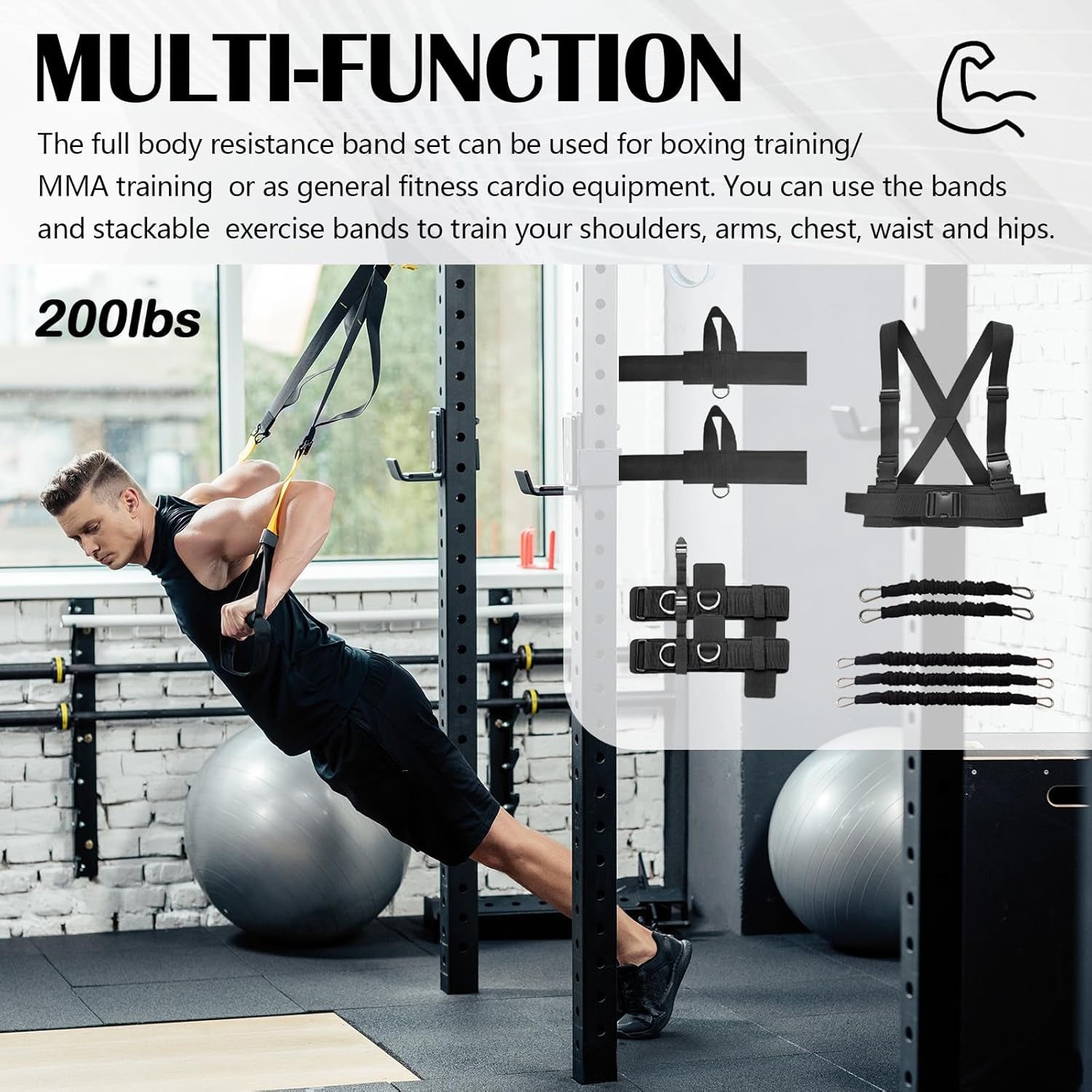 Boxing Resistance Bands, Boxen Training Resistance Band Strength Training Equipment Boxtraining Für Zuhause Widerstandsbänder Set Resistenzbänder Ankle Straps Für Boxtraining Trainingsgeräte