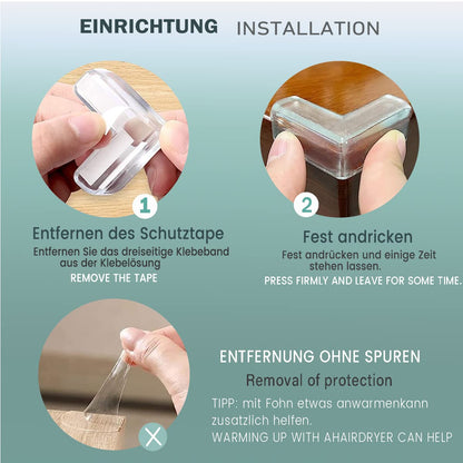 20 Stücks Kantenschutz Baby Eckenschutz Baby Eckenschutz Kantenschutz Selbstklebend Transparent Kindersicherung Tischkantenschutz Eckschutzkanten Baby Mit Verbessertem Superkleber Für Baby Sicherheit