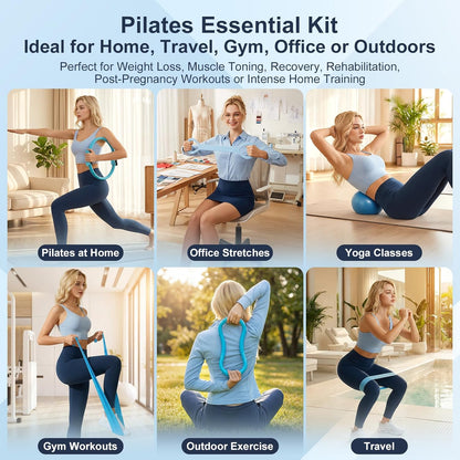 Pilates Set Pilates Equipment Pilates Set Für Zuhause 13 Stück Home Pilates Set Pilates Workout Set Home Pilates Kit Für Frauen Pilates Essentials Kit Pilates Zubehör Pilates Kit Pilates Ring