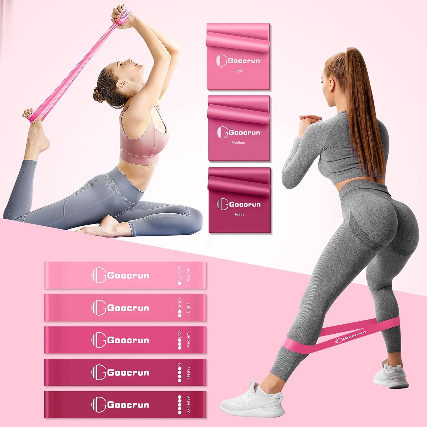 Pilates-Ring-Set Mit Widerstandsband, Pilatesball Und Gleitscheiben. Tragbares Heim-Fitnessstudio – Inklusive Fitness-Poster