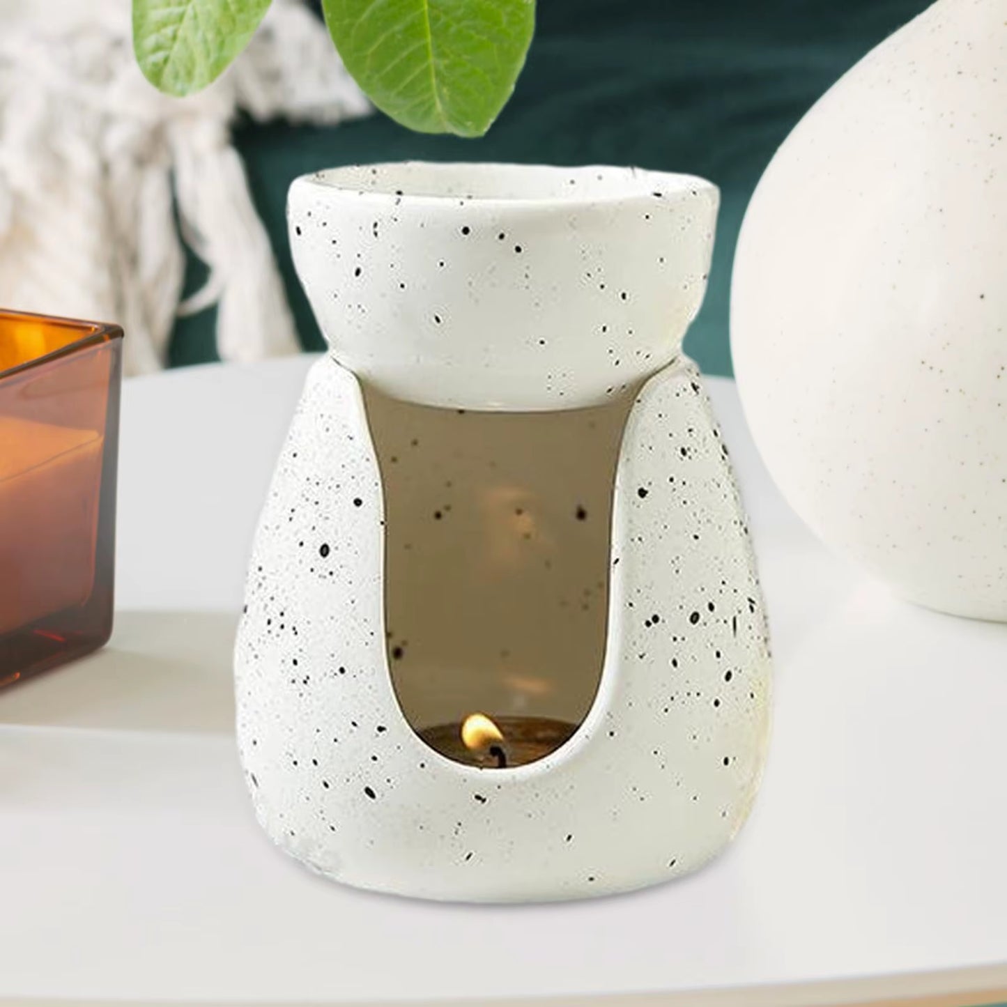 Essential Oil Burner Essential Oil Warmer Aromatherapy Oil Warmer Tabletop Wax Melt Burner for Office Home Bedroom SPA Yoga