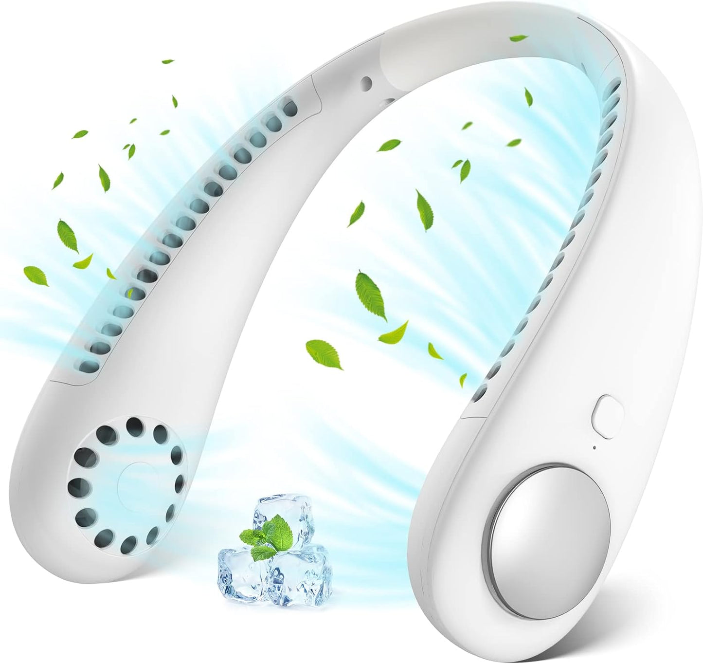 Nackenventilator, Mini Leise Ventilator Tragbarer Hals Ventilator Mit 2600Mah Wiederaufladbare Batterie, 3 Geschwindigkeiten Nackenventilator 360° Einstellbar Fan Für Schlafzimmer,Büro,Camping