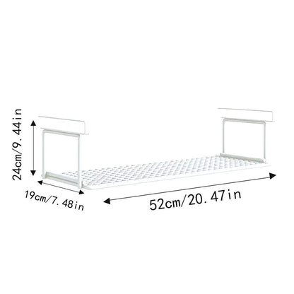 Extendable under Cabinet Organizer Shelf Steel under Desk Storage Rack Multipurpose Kitchen Household Hanging Storage Racks