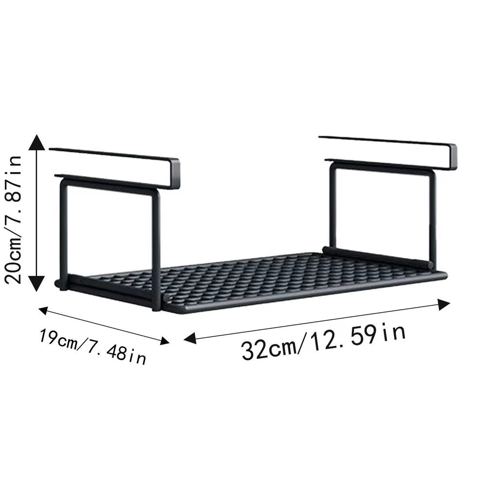 Extendable under Cabinet Organizer Shelf Steel under Desk Storage Rack Multipurpose Kitchen Household Hanging Storage Racks