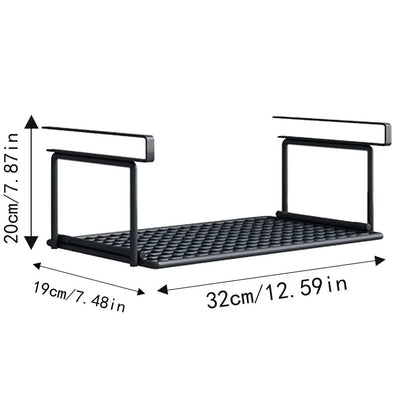 Extendable under Cabinet Organizer Shelf Steel under Desk Storage Rack Multipurpose Kitchen Household Hanging Storage Racks