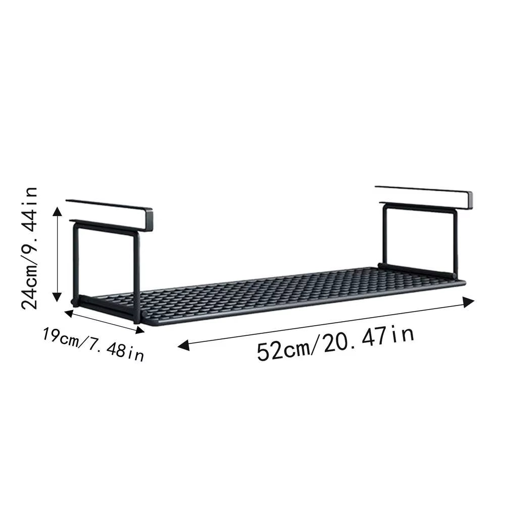 Extendable under Cabinet Organizer Shelf Steel under Desk Storage Rack Multipurpose Kitchen Household Hanging Storage Racks