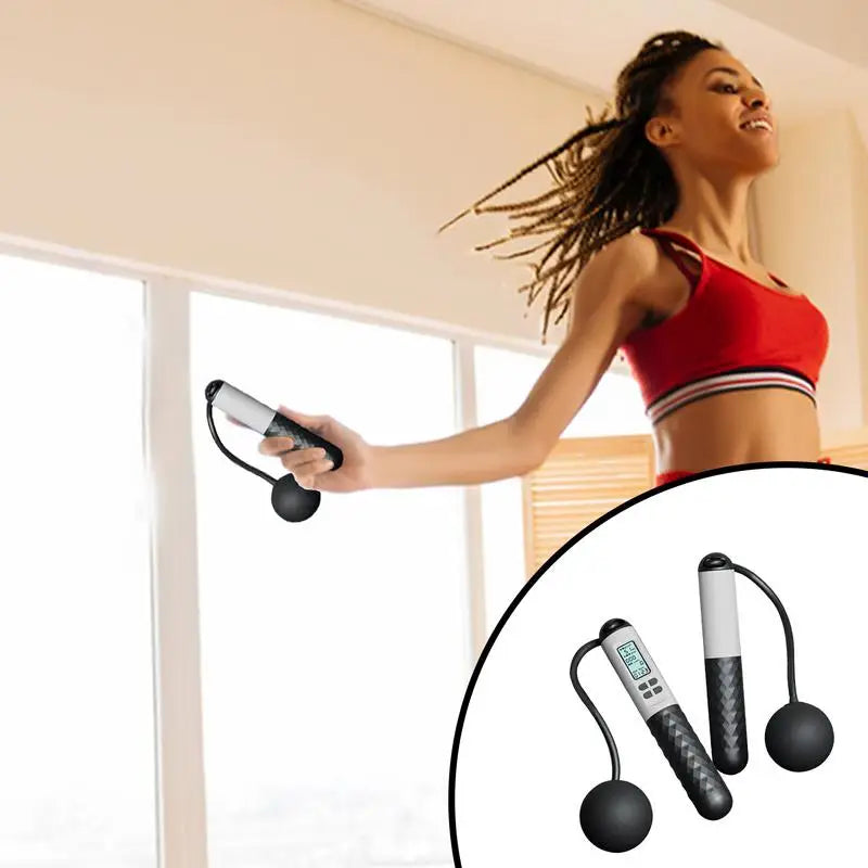Counting Jump Rope Ball TPU Skipping Rope Exercise Adjustable Cordless Jump Rope Fitness Gym Training Home Sport Equipment