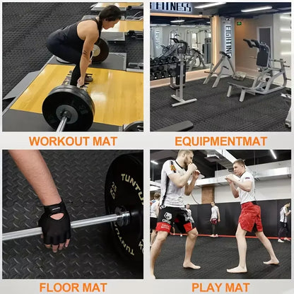 16Pcs Non-Slip Waterproof Fitness Mat Shock-Absorbing Floor Protection Splicing Exercise Mat Power Yoga Training Floor Tiles
