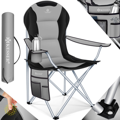 KESSER® Campingstuhl Angelstuhl Faltstuhl 150Kg Klappstuhl Angler Stuhl + Tasche