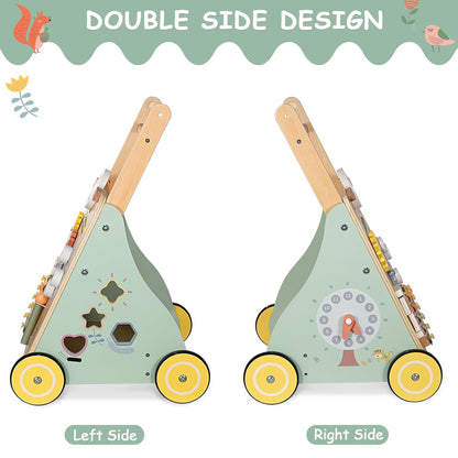 Baby Lauflernwagen Holz, Lauflernhilfe Zum Holz, Montessori Spielzeug Multifunktion, Holzspielzeug Baby, Baby Walker Spielzeug Für Kinder, Geschenk Für Jungen Und Mädchen